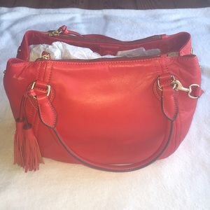 JCrew Peyton Bag in red leather